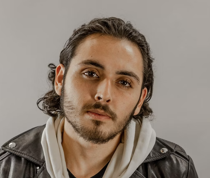 Man wearing casual hoodie portrait